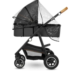 Poussette trio amber + nacelle + coque grey graphite