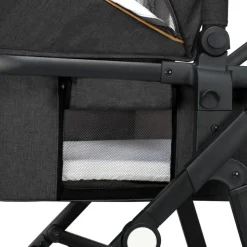 Poussette trio amber + nacelle + coque grey graphite