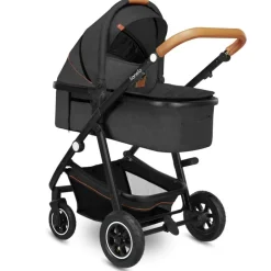 Poussette trio amber + nacelle + coque grey graphite