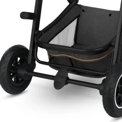Poussette trio amber + nacelle + coque grey graphite