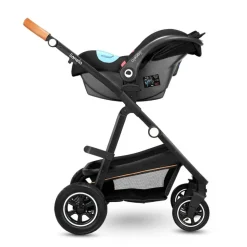 Poussette trio amber + nacelle + coque grey graphite