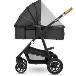 Poussette trio amber + nacelle + coque grey graphite