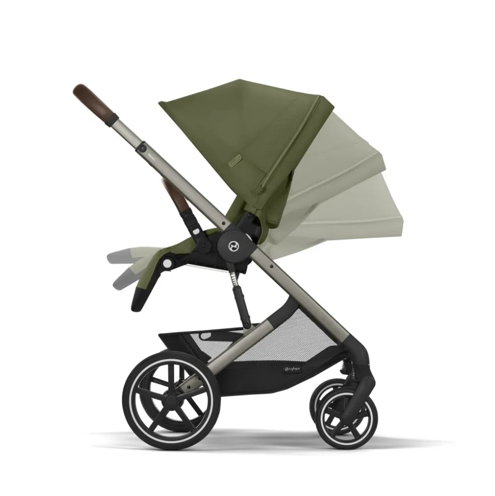 Poussette trio balios s lux 3 moss green + siège auto cloud g i-size + nacelle + base g3