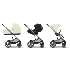 Poussette trio balios s lux 3 seashell beige + siège auto cloud t i-size + nacelle