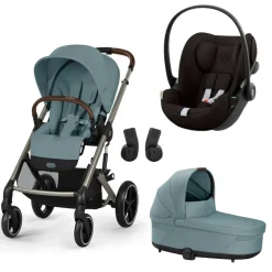Poussette trio balios s lux 3 stormy blue + siège auto cloud g i-size + nacelle
