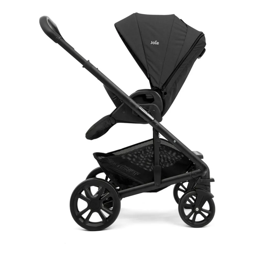 Poussette trio chrome shale + siège auto i-level pro eclipse + nacelle chrome shale noir