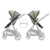 Poussette trio combinée 3en1 jaguar vert chiné