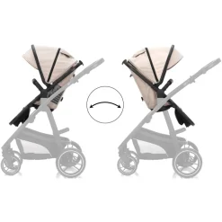 Poussette trio combinée 3en1 jaguar beige chiné