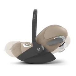 Poussette trio eezy s twist+ 2 pivotante almond beige avec nacelle cot s et siège auto cloud t i-size tissu plus