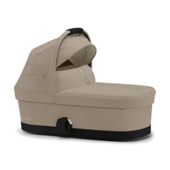 Poussette trio eezy s twist+ 2 pivotante almond beige avec nacelle cot s et siège auto cloud g3 i-size tissu plus