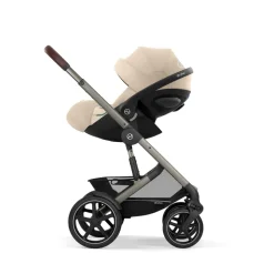 Poussette trio eezy s twist+ 2 pivotante almond beige avec nacelle cot s et siège auto cloud g3 i-size