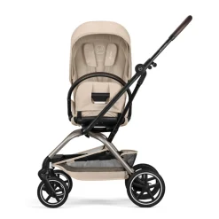 Poussette trio eezy s twist+ 2 pivotante almond beige avec nacelle cot s et siège auto aton b2 i-size