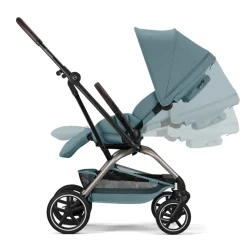 Poussette trio eezy s twist+ 2 pivotante stormy blue avec nacelle cot s et siège auto cloud g i-size