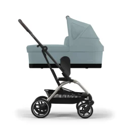 Poussette trio eezy s twist+ 2 pivotante stormy blue avec nacelle cot s et siège auto aton b2 i-size