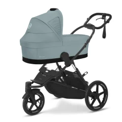 Poussette trio eezy s twist+ 2 pivotante stormy blue avec nacelle cot s et siège auto aton b2 i-size
