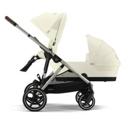 Poussette trio e-gazelle s seashell beige + siège auto aton b2 i-size + nacelle s