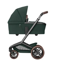 Poussette trio fame + siège auto pebble 360 pro 2 + nacelle fame green