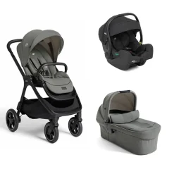 Poussette trio finiti signature evergreen + siège auto i-gemm 3 shale noir + nacelle ramble signature xl evergreen vert