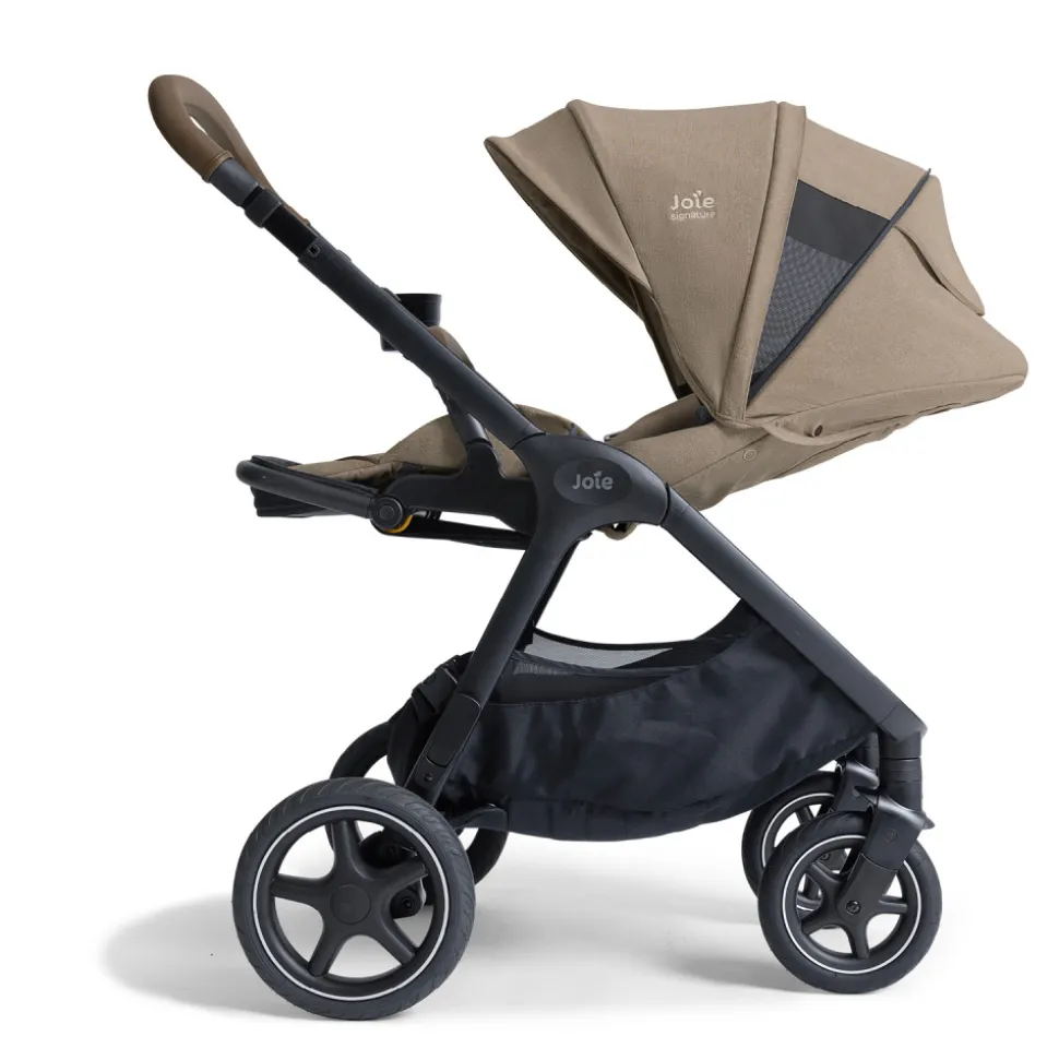 Poussette trio finiti signature + siège auto i-gemm 3 raven + nacelle ramble signature xl sandstone