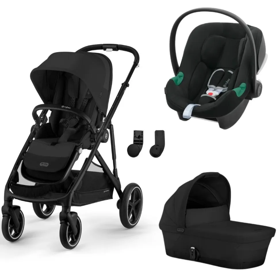Poussette trio gazelle s moon black + siège auto aton b2 i-size + nacelle s