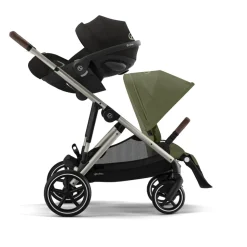 Poussette trio gazelle s moss green + siège auto cloud g i-size + nacelle s + base g