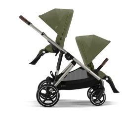 Poussette trio gazelle s moss green + siège auto cloud g i-size + nacelle s + base g