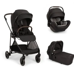 Poussette trio ixxa next + siège auto arra flex + nacelle lytl caviar
