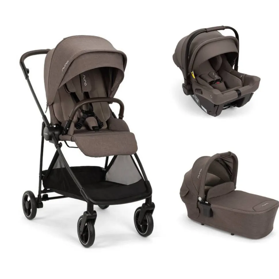 Poussette trio ixxa next + siège auto pipa urbn + nacelle lytl chestnut