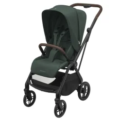 Poussette trio leona 2 + siège auto pebble 360 pro 2 + nacelle sense twillic green