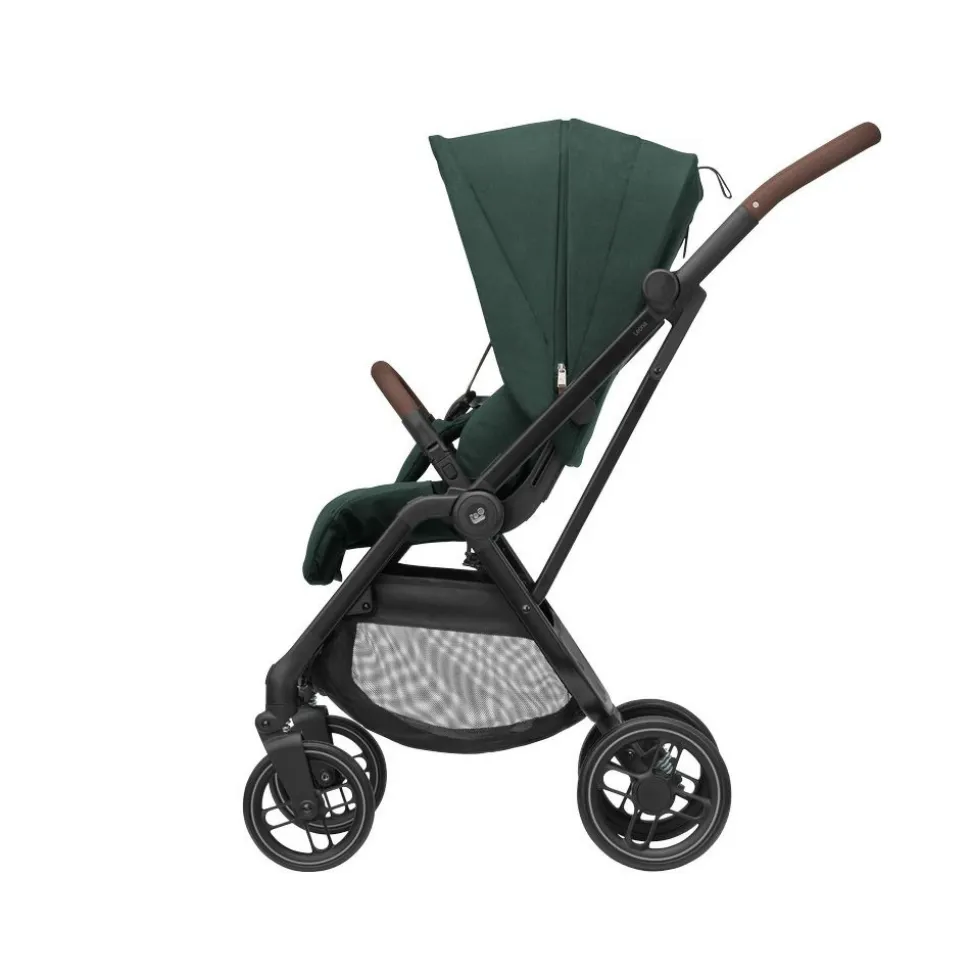 Poussette trio leona 2 + siège auto pebble 360 + nacelle sense green