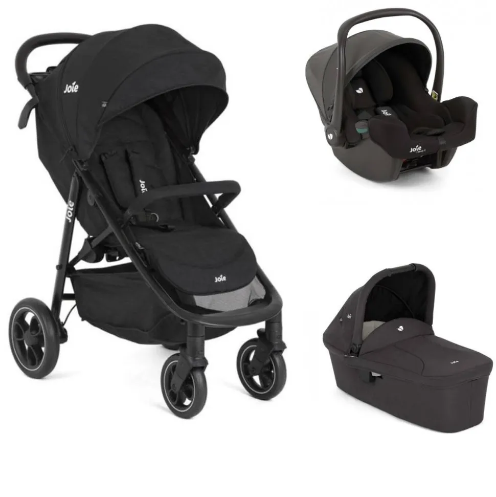 Poussette trio litetrax + siège auto i-snug 2 + nacelle ramble shale noir