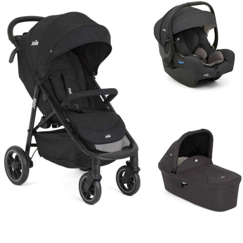 Poussette trio litetrax + siège auto i-gemm 3 + nacelle ramble shale noir