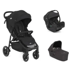 Poussette trio litetrax + siège auto i-gemm 3 raven + nacelle ramble shale noir
