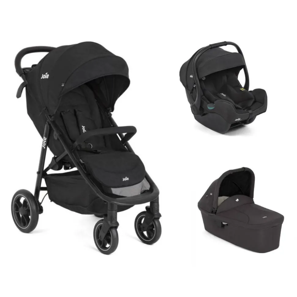 Poussette trio litetrax + siège auto i-gemm 3 raven + nacelle ramble shale noir
