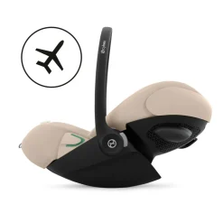 Poussette trio melio carbon 6 almond beige avec siège auto cloud g3 i-size et nacelle