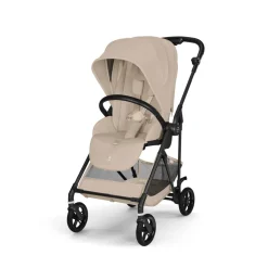 Poussette trio melio carbon 6 almond beige avec siège auto cloud t i-size et nacelle