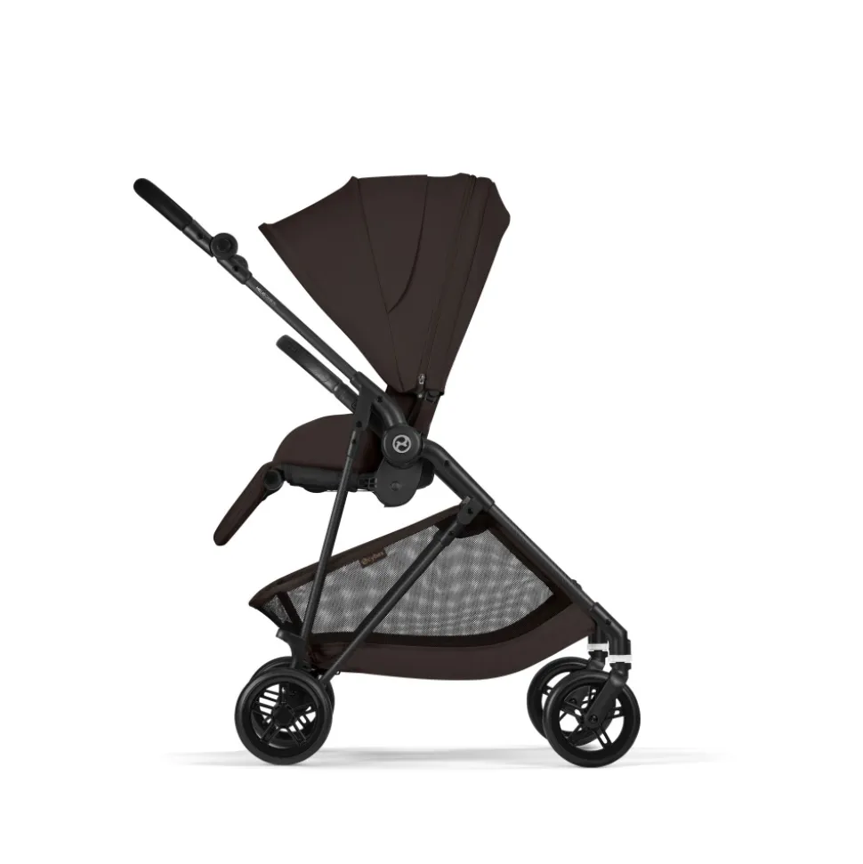 Poussette trio melio carbon 6 chocolate brown avec siège auto cloud t i-size et nacelle