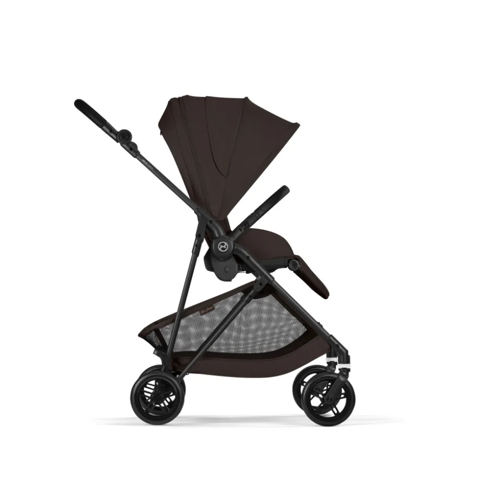 Poussette trio melio carbon 6 chocolate brown avec siège auto cloud g i-size et nacelle