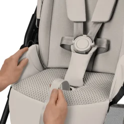 Poussette trio melio carbon 6 dune grey avec siège auto aton b2 i-size et nacelle