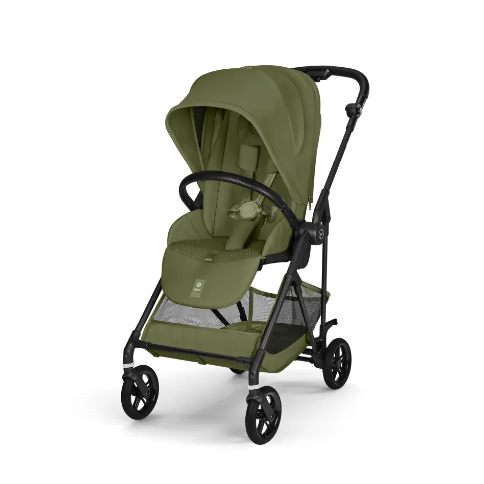 Poussette trio melio carbon 6 moss green avec siège auto cloud g i-size et nacelle