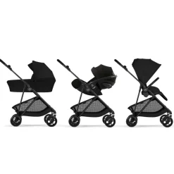 Poussette trio melio carbon 6 magic black avec siège auto aton b2 i-size et nacelle