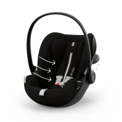 Poussette trio melio carbon 6 magic black avec siège auto cloud g3 i-size tissu plus et nacelle