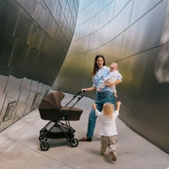 Poussette trio melio carbon 6 stormy blue avec siège auto cloud g i-size et nacelle