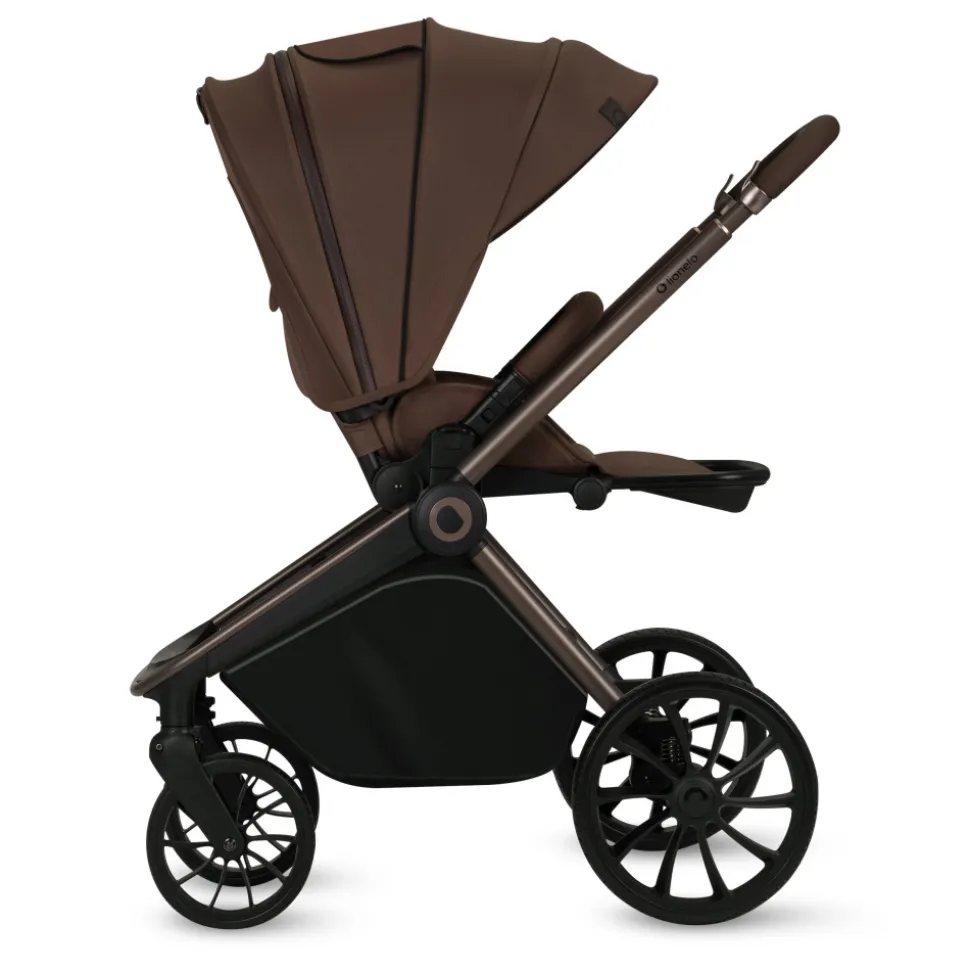 Poussette trio mika plus + nacelle + siège auto astrid mocha mousse