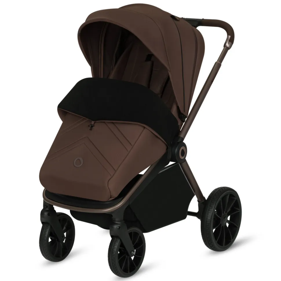 Poussette trio mika plus + nacelle + siège auto astrid mocha mousse