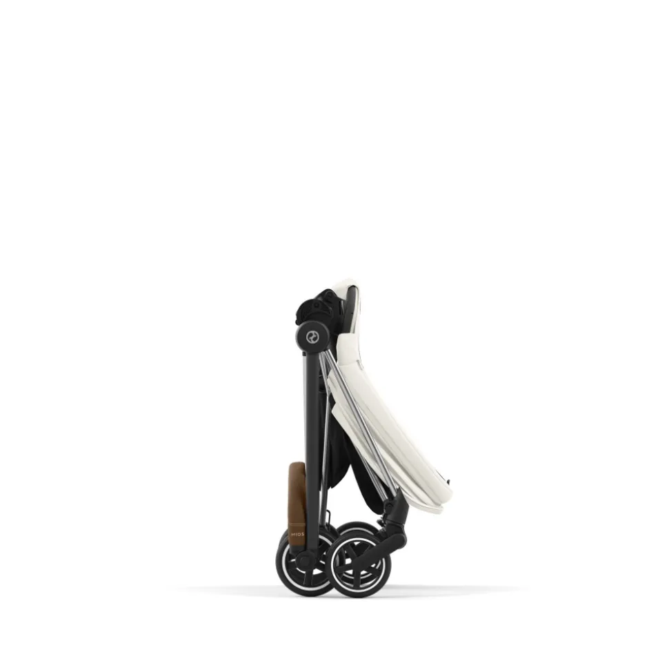 Poussette trio mios 3 off white châssis chrome brown + cloud t i-size + nacelle luxe