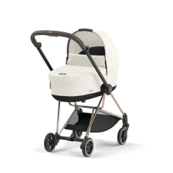 Poussette trio mios 3 off white châssis rose gold + cloud t i-size + nacelle luxe