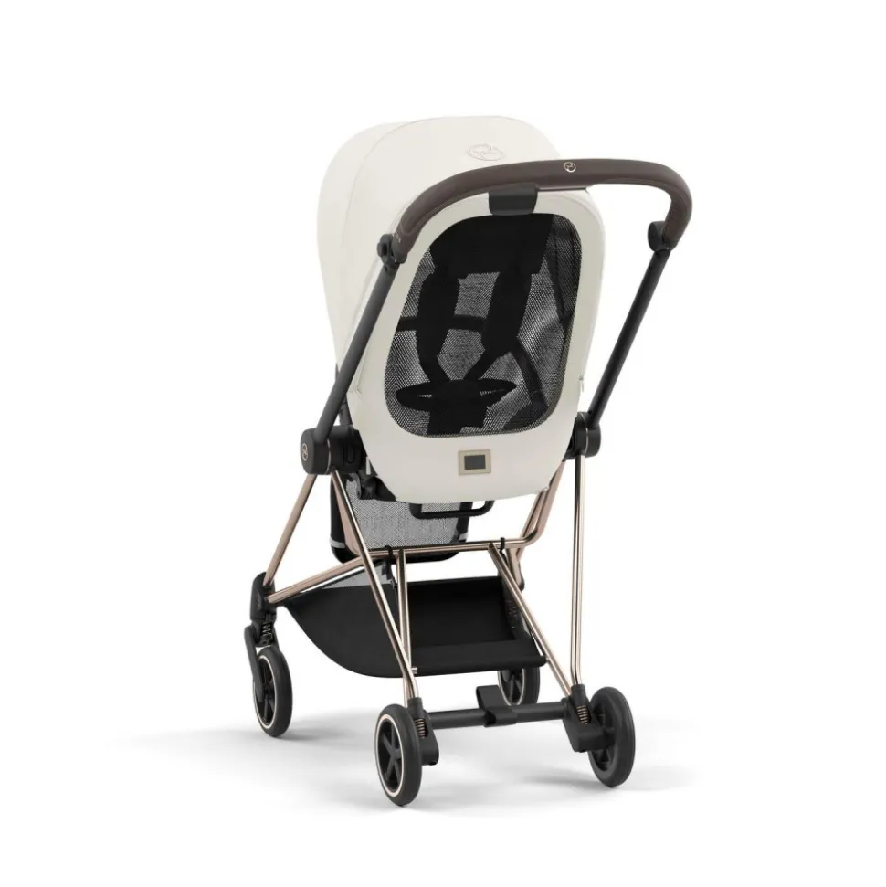 Poussette trio mios 3 off white châssis rose gold + cloud t i-size + nacelle luxe