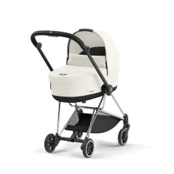 Poussette trio mios 3 off white châssis chrome black + cloud t i-size + nacelle luxe