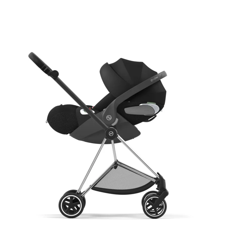 Poussette trio mios 3 off white châssis chrome black + cloud t i-size + nacelle luxe